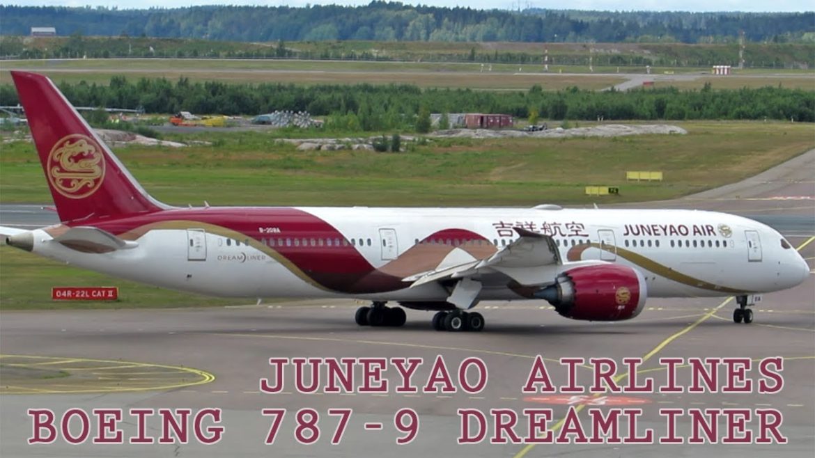 Juneyao Airlines Boeing 787 Dreamliner at Helsinki Airport