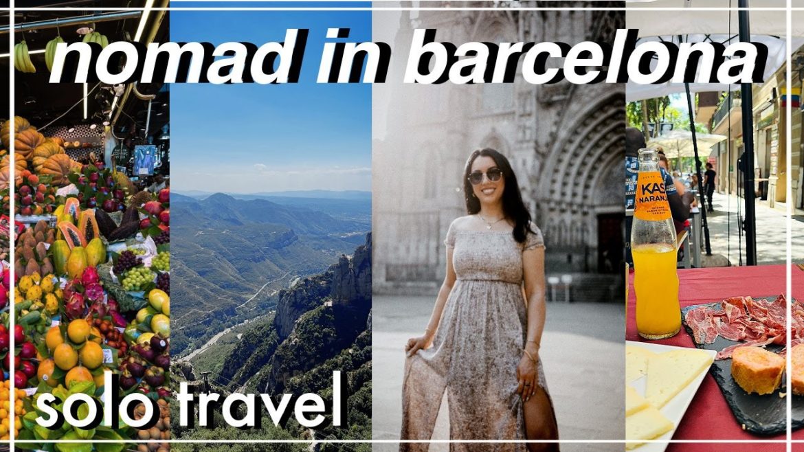 BARCELONA SOLO TRAVEL VLOG // rooftops, exploring, food markets, shopping, insane montserrat trip!
