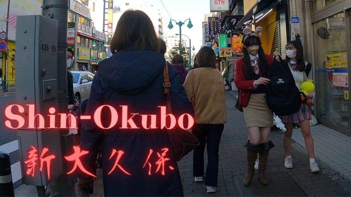 Winter vacation 2022 Shin-Okubo Tokyo walking tour.【4K ASMR】