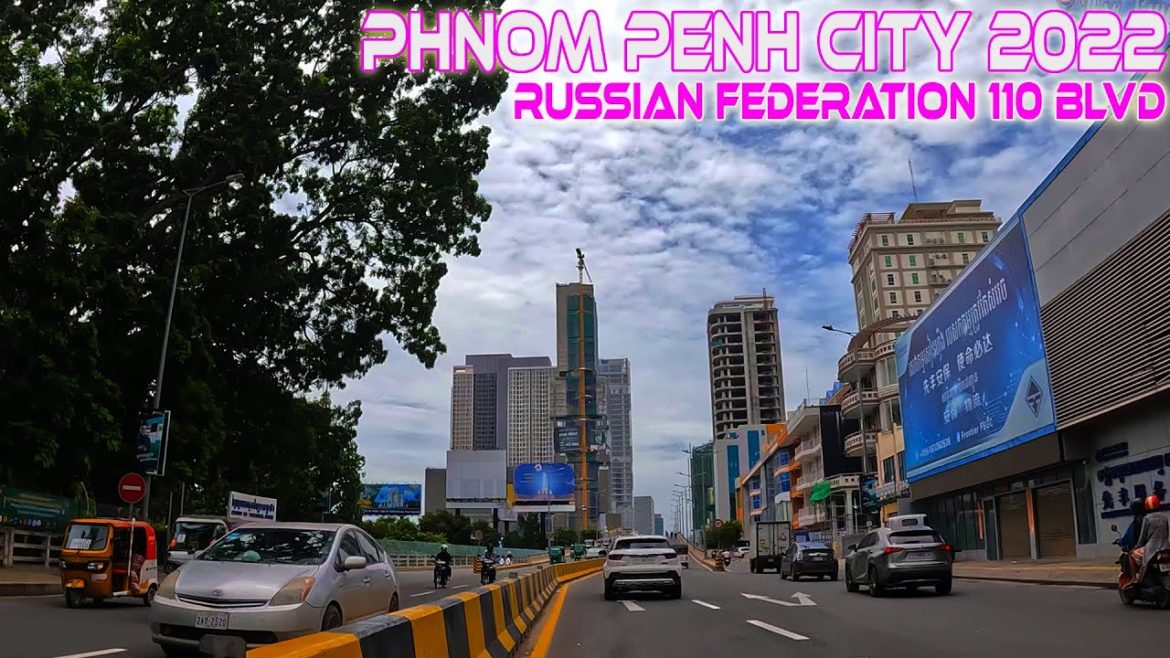 4K Morning Scenes Phnom Penh City Street Tour   Phnom Penh Cambodia Tourism