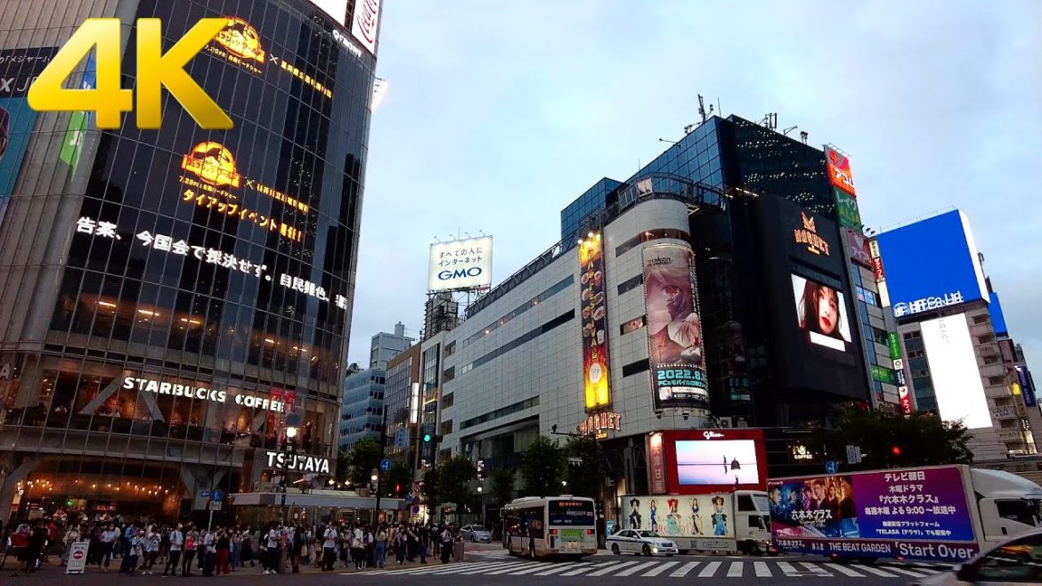 【4K】Tokyo Night Walk  - Shibuya and Harajuku 渋谷と原宿 2022/08/05