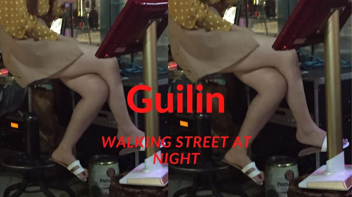 TOUR GUIDE CHINA TRAVELS #GUILIN WALKING STREET AT NIGHT THEN IVE RECORDED THE TAXI RIDE HOME