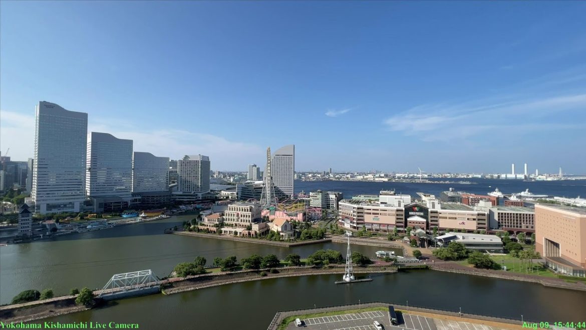 🔴Live Cam Yokohama Japan /横浜汽車道Liveパノラマカメラ  9 Aug 2022
