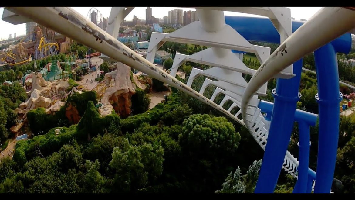 Golden Wings Roller Coaster POV Happy Valley Beijing China REAL Vekoma SLC! 雪域金翅 Golden Wings Roller Coaster POV Happy Valley Beijing China REAL Vekoma SLC! 雪域金翅