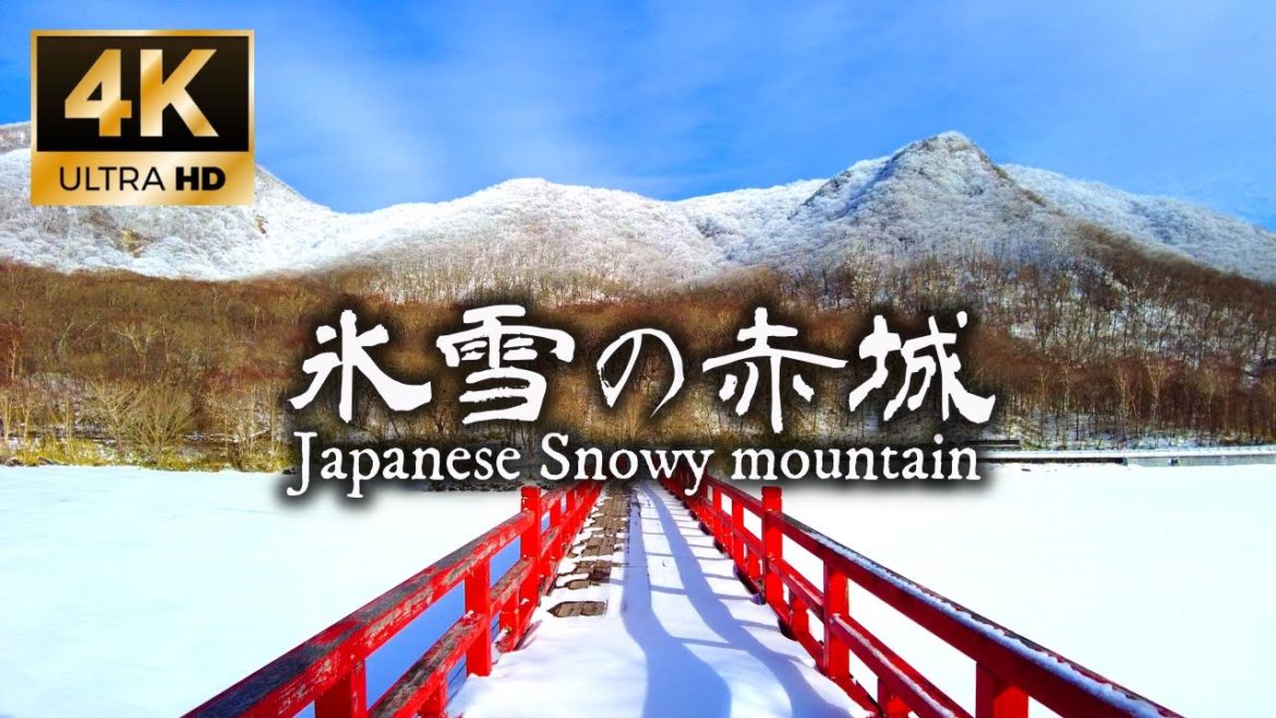 【4K】Japan Walking Tour - World of Snow and Ice, Mt. Akagi in Winter