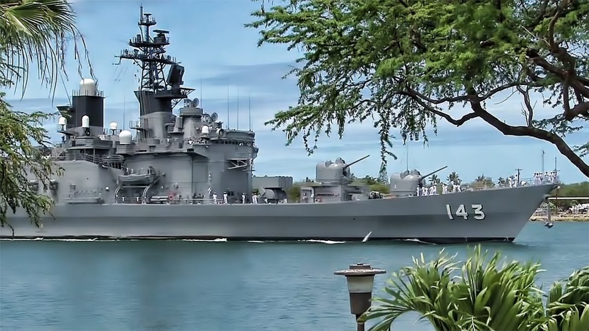 Japanese Navy Destroyer Arrives At Pearl Harbor - Hawaii