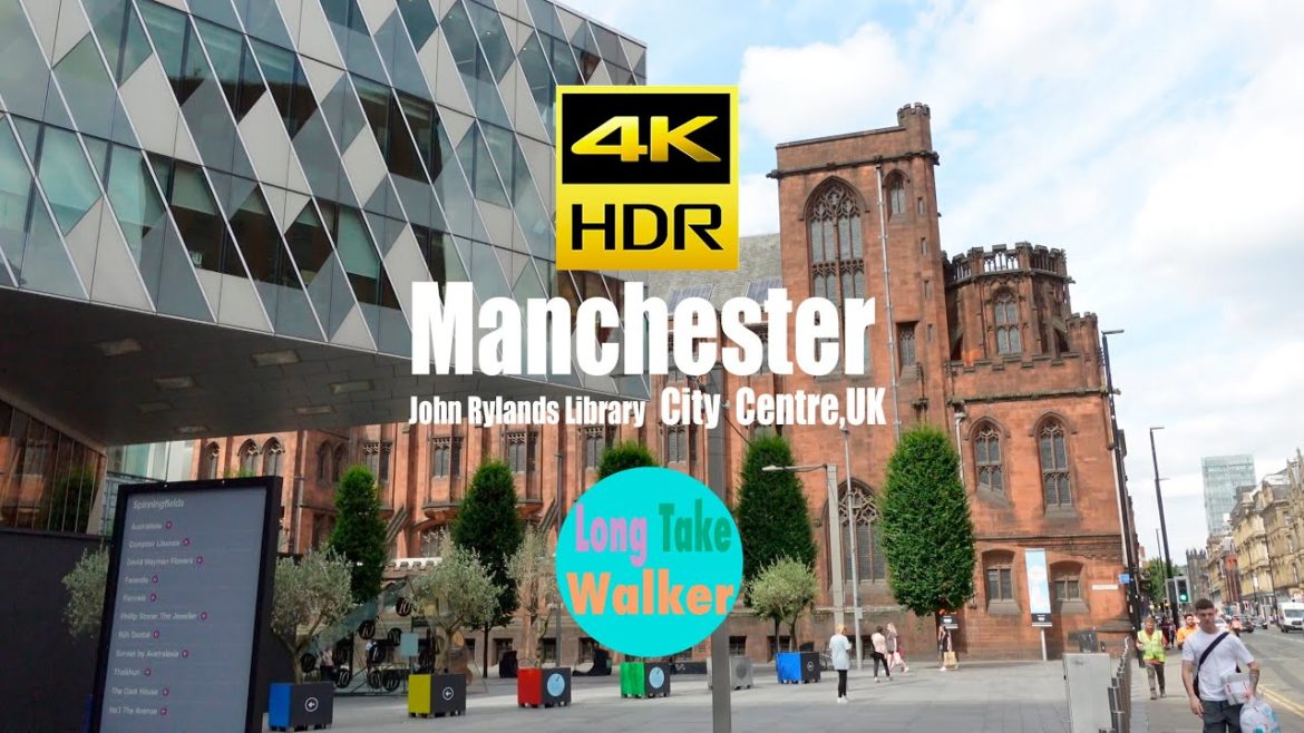 [4k] HDR - Virtual walking tour-John Rylands Library Manchester City Centre,UK