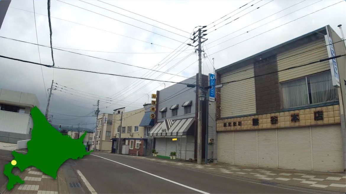 4K Walk Japan　蘭越町の商店街を散歩　2022年7月