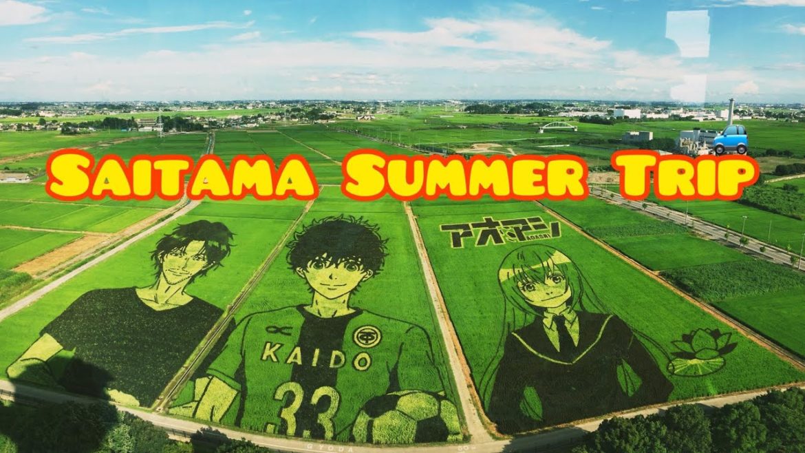 World's largest Rice paddy field art + Sunflower field +Oshi Castle night tour | Saitama Summer Trip
