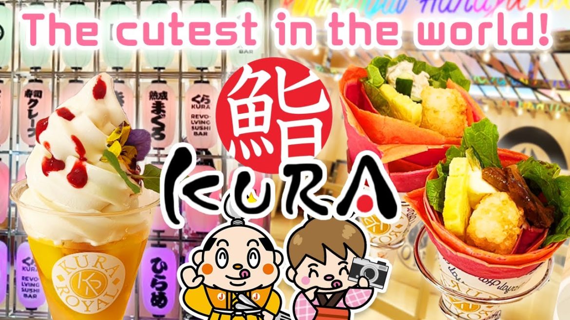 The newly opened Kura Sushi in Harajuku, Japan! Conveyor belt sushi restaurant
