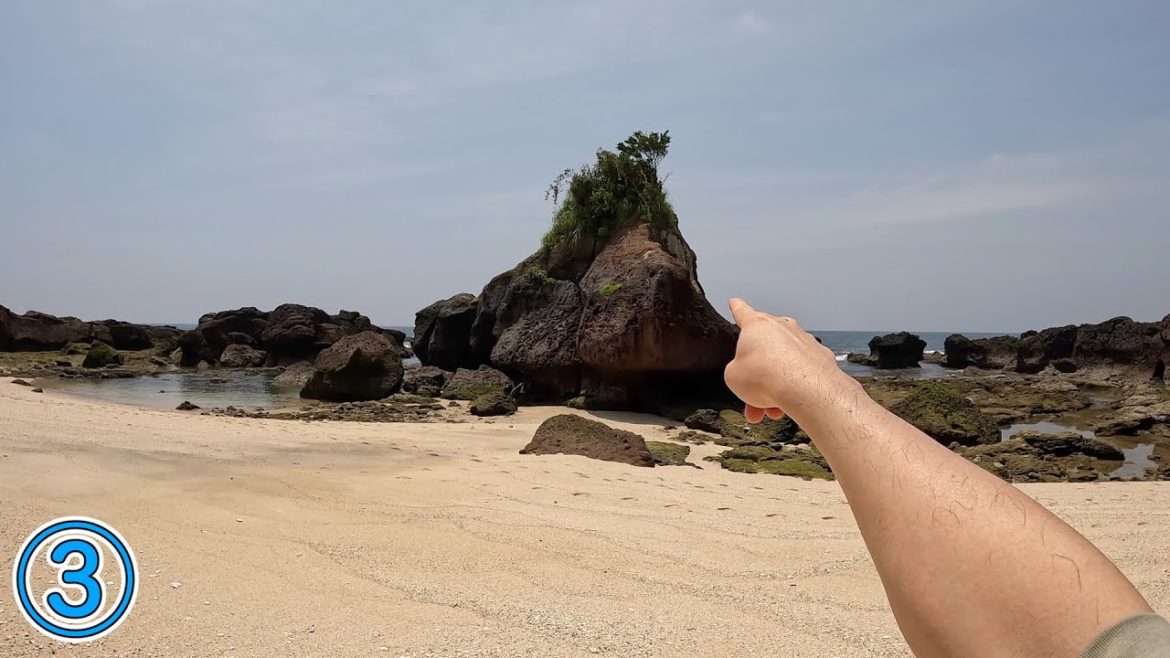 ③【枕崎の干潮浜めぐり】犬の白浜編「黙々と砂浜と岩場を探索する！」　2022/07/11