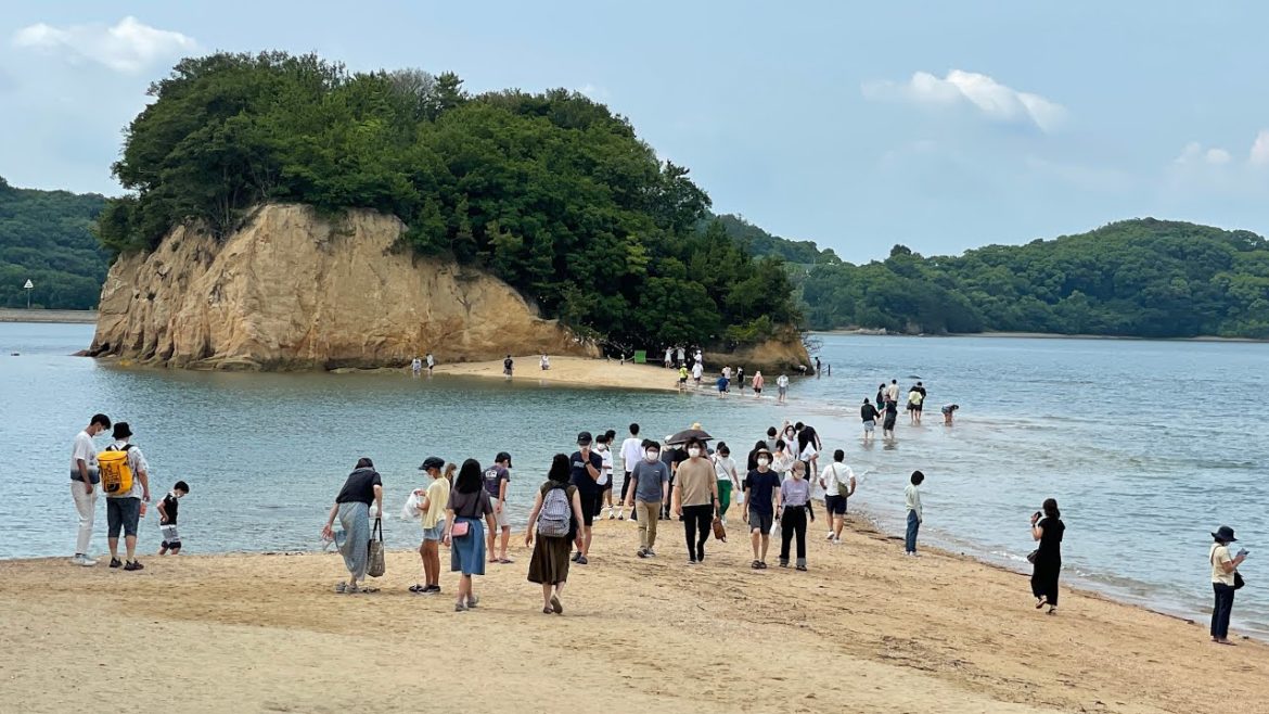 Shodoshima’s “Angel Road” Sand Bridge