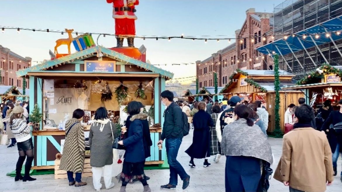【4K】Japan Christmas Market 2021 - Yokohama