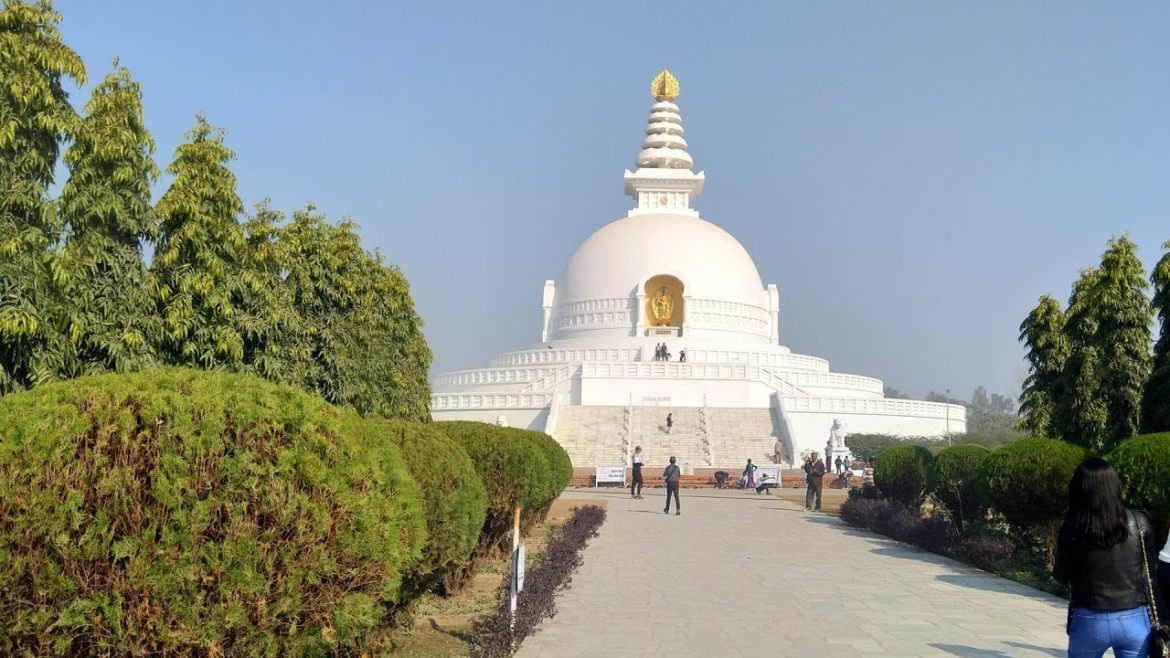 LUMBINI - NEPAL TIP #2 World peace pagoda Shanti Gumba Lumbini