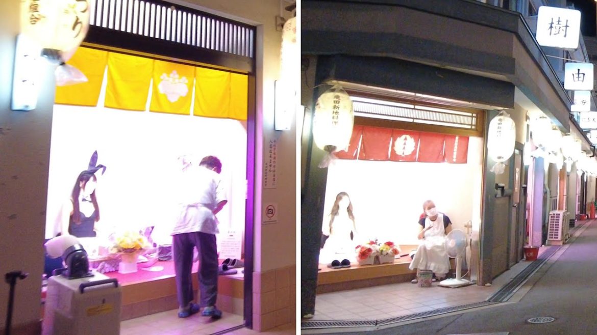 [4K] Real Red Light District in Osaka, Japan Night Walk, 飛田新地, 大阪