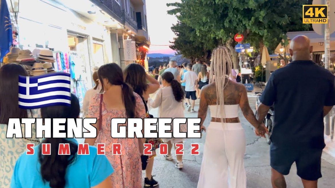 ADRIANOU STREET ATHENS GREECE | ATHEN GREECE WALKING TOUR IN SUMMER 2022 [FULL TOUR 4K] World Tour