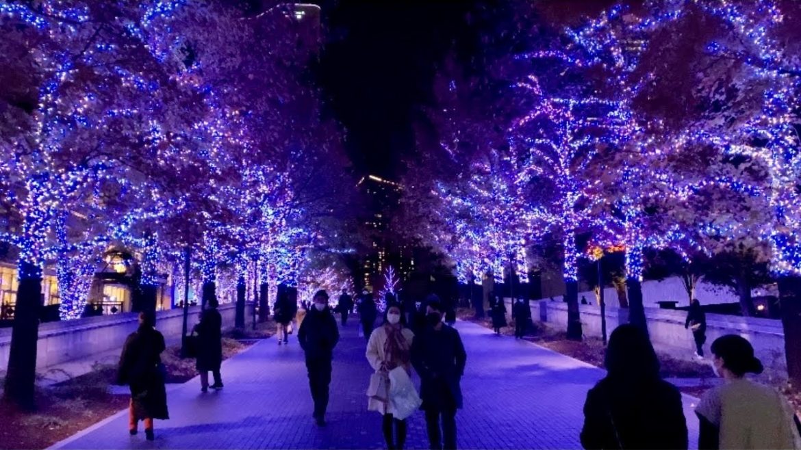 【4K】Japan Christmas Lights 2021 - Yokohama Minatomirai
