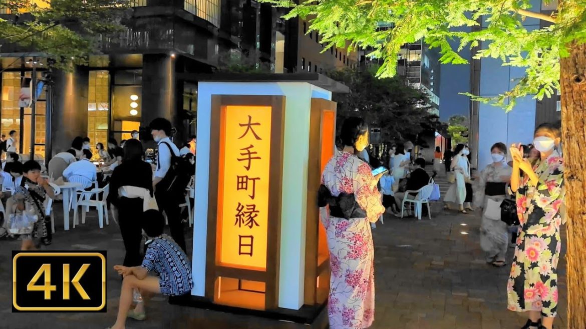 4K【大手町縁日2022】大手町で縁日＆Jazz Live🎷Swing Trio🎹🏮大手町・丸の内・有楽町 夏祭り2022👘2022.8.5 @東京・大手町仲通り Tokyo Otemachi