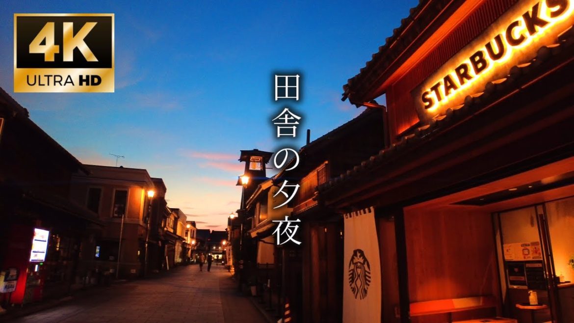 【4K】Japanese Countryside Evening and Night Walk, 5 Beautiful Places 【4K】Japanese Countryside Evening and Night Walk, 5 Beautiful Places