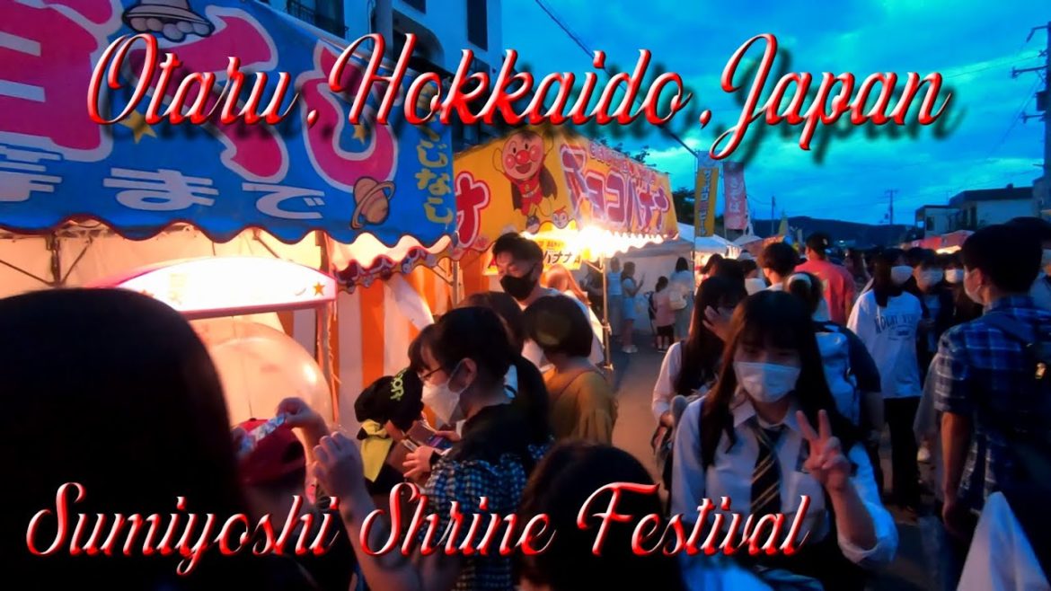 Walking in Hokkaido, Japan. Sumiyoshi Shrine Festival in Otaru. ORANGE ua