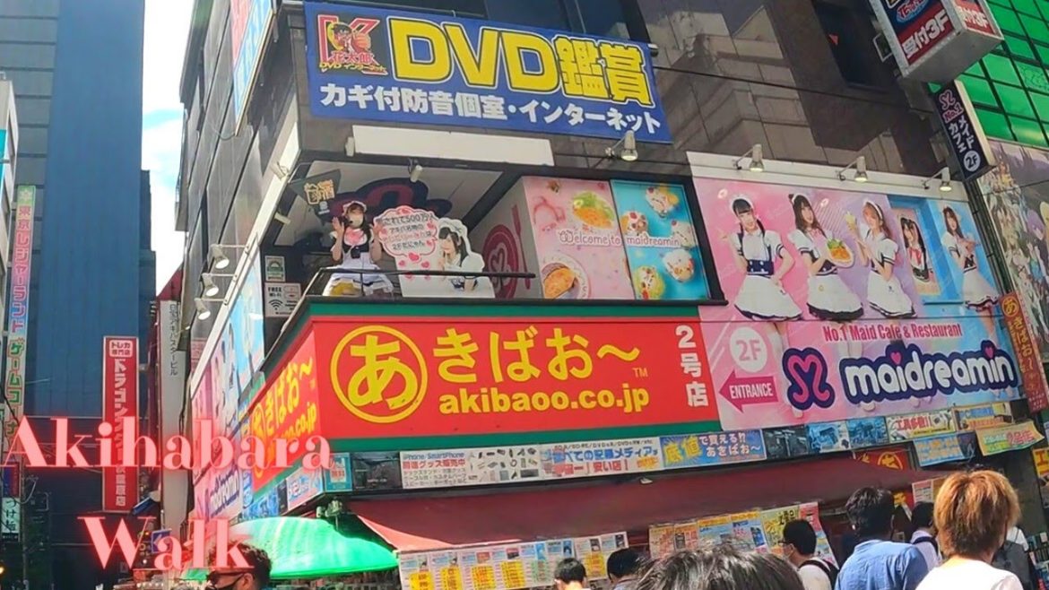 Maid appears on the balcony. Akihabara, Tokyo, Japan walking tour.【4K ASMR】7.2022 Maid appears on the balcony. Akihabara, Tokyo, Japan walking tour.【4K ASMR】7.2022