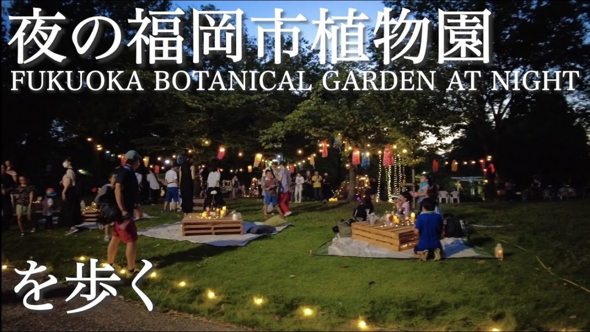 夜の福岡市植物園を歩くFukuoka Botanical Garden at night