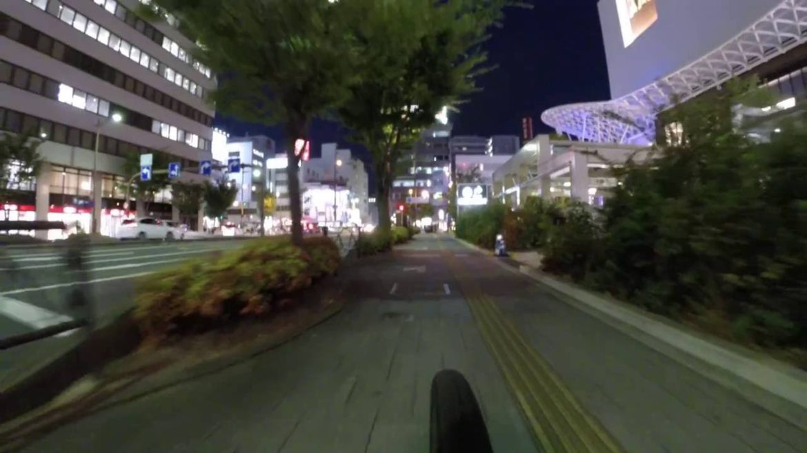 City Cycling Night Ride With GoPro