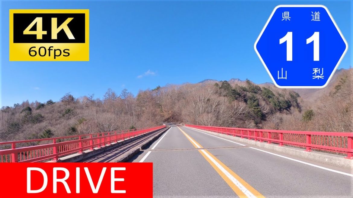 【Driving in Japan】Yamanashi/Nagano Prefectural Route 11: Kiyosato - Fujimi（車載動画 山梨/長野県道11号）[4K]