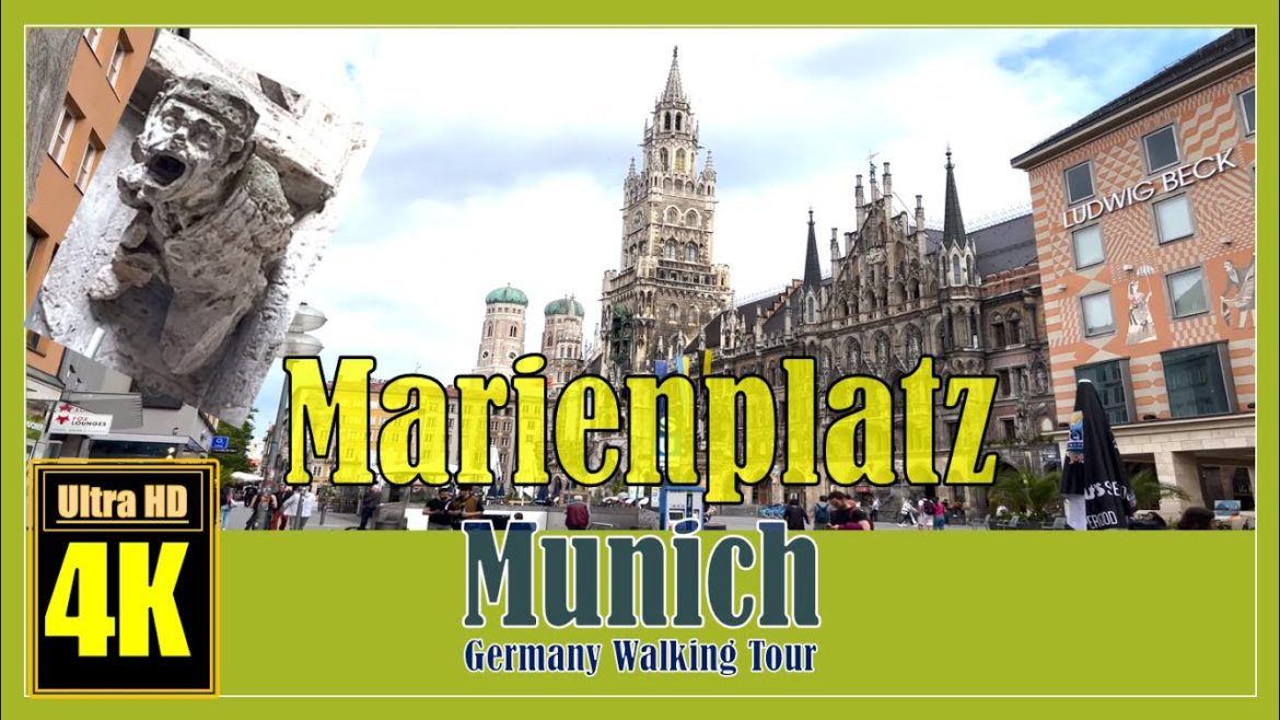 Munich, Germany 🇩🇪 City Tour in [4K]: The EXCEPTIONAL Marienplatz! We are Walking There (June 2022)