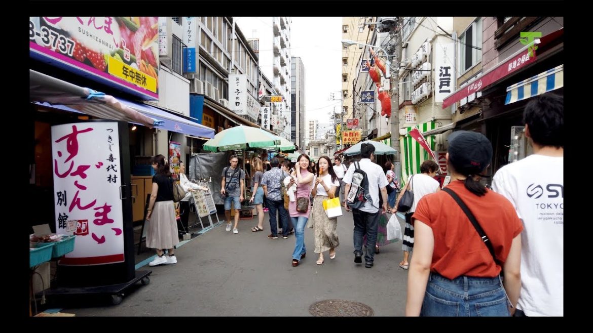 [4K]Walking in Tsukiji old Fish Market 🇯🇵 Tokyo, Japan [No Commentary]