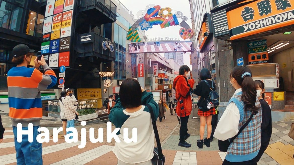 Harajuku Tokyo Walk Tour - Shopping Streets with Japanese Fashion, Girls and Shops with ASMR Japan