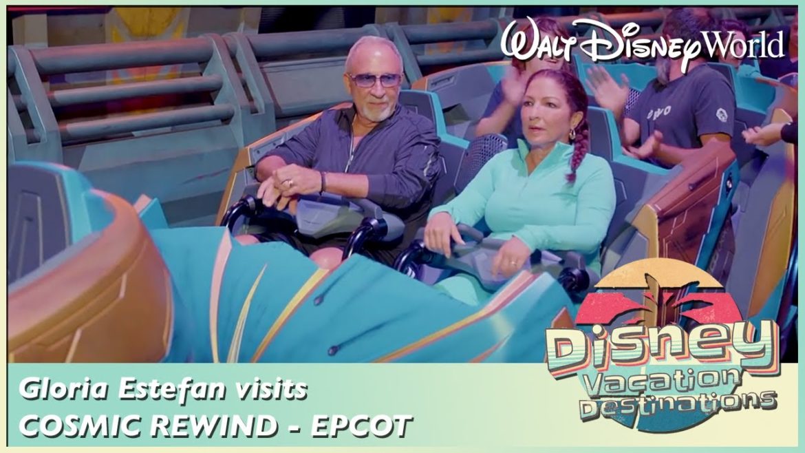 Gloria Estefan visiting Epcot for a ride on Gardians of the Galaxy Cosmic Rewind Gloria Estefan visiting Epcot for a ride on Gardians of the Galaxy Cosmic Rewind