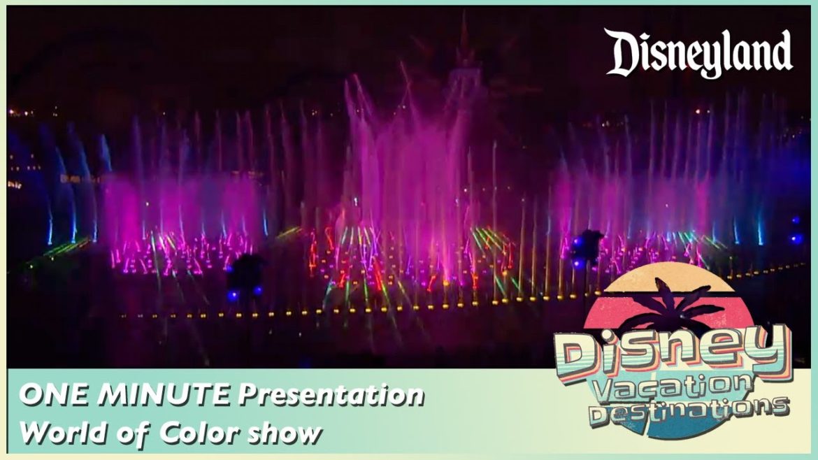 ONE MINUTE Presentation⎪World of Color show at Disney's California Adventure in Disneyland Resort