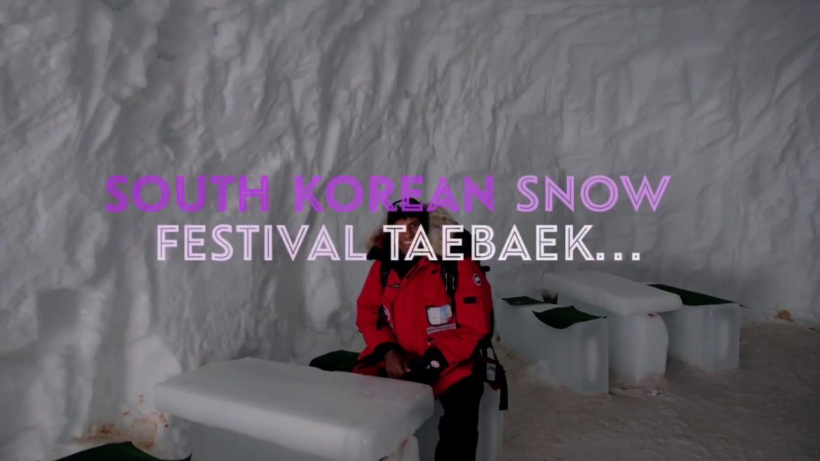 South Korean Snow Festival Taebaek Mountains Feb 2015