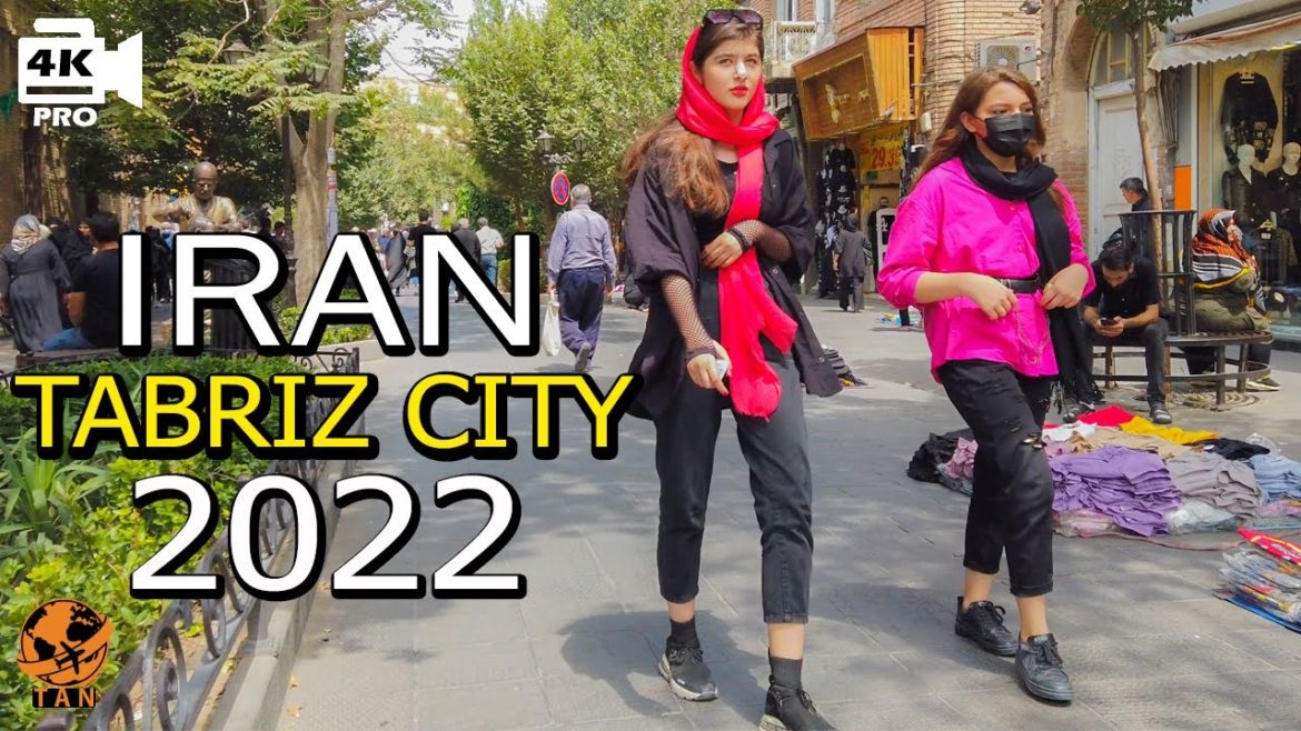 IRAN - Walking in Tabriz City - Tabriz Street Walking 2022 - Iran Cities Travel Vlog - walk 4k