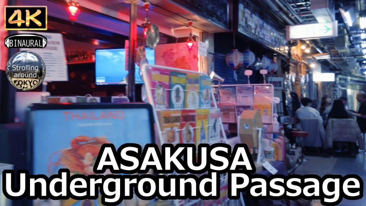 ASAKUSA, the oldest Underground Passage in japan Walking Tour - 4K Tokyo Japan