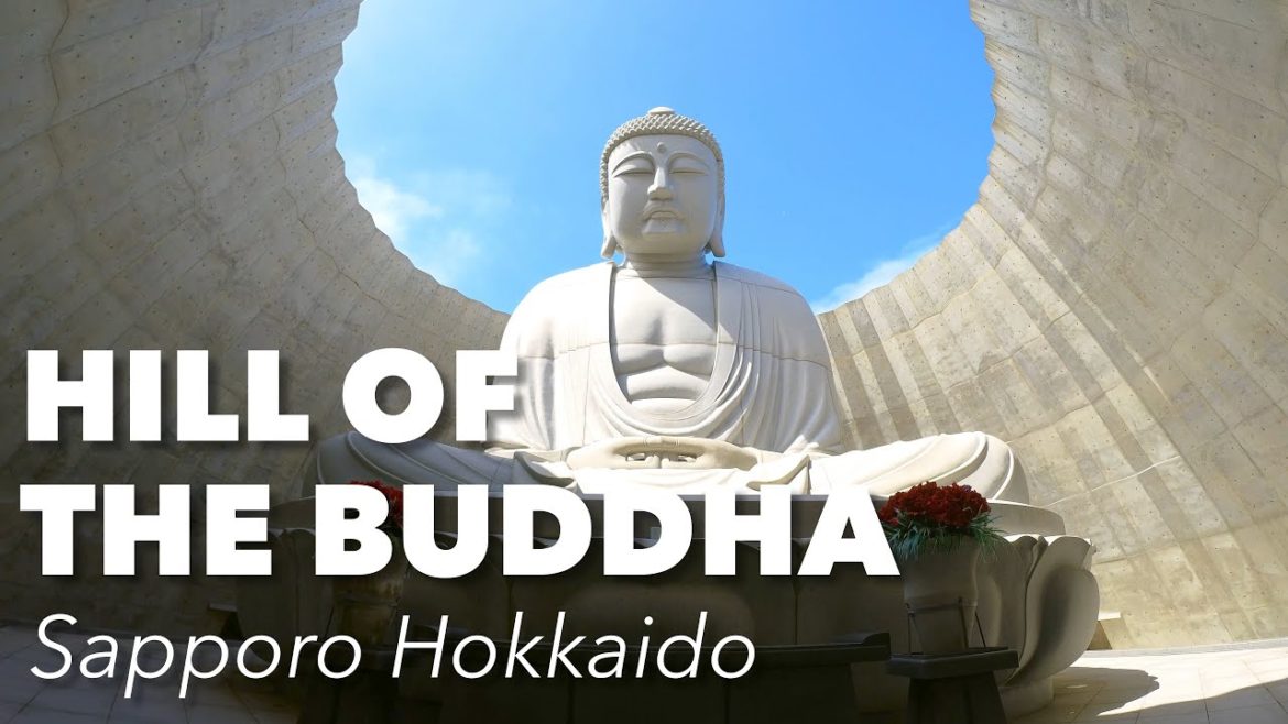 Giant Buddha in Hill of the Buddha at Makomanai Cemetery, Sapporo Hokkaido