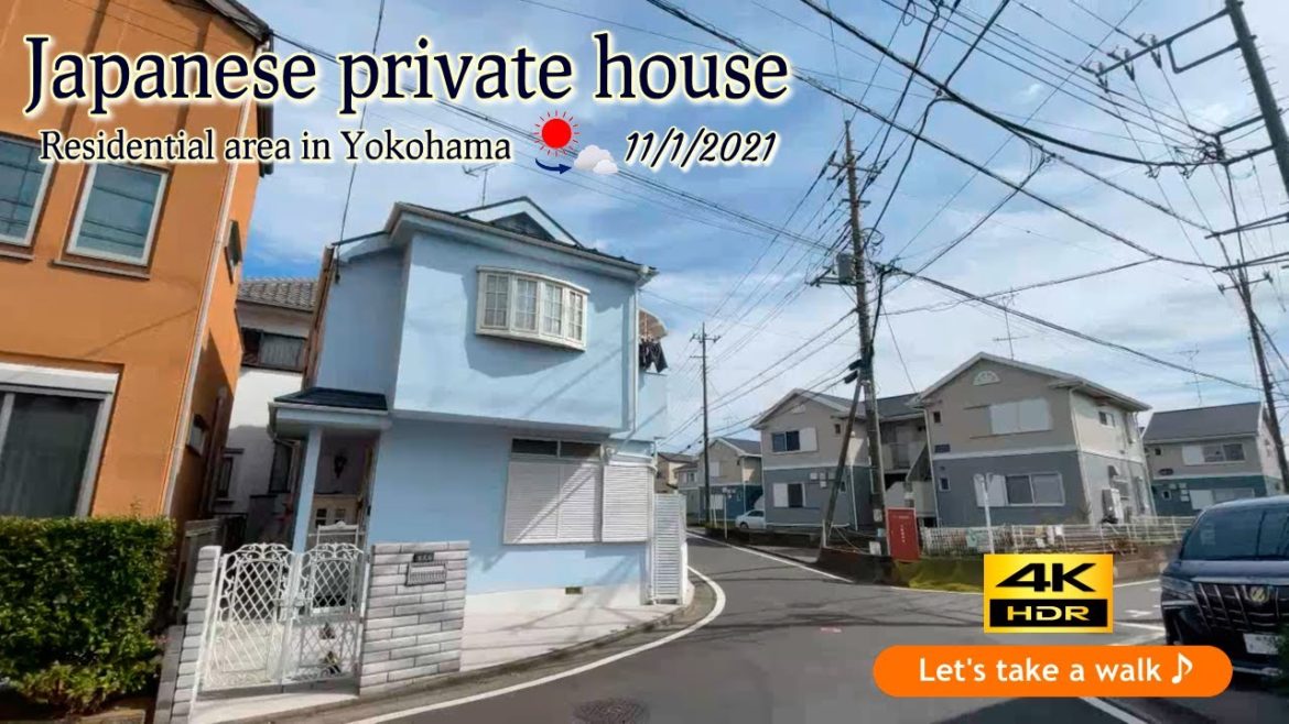 🇯🇵【4K･JAPAN⑧】virtual walking tour★Residential area in Yokoham♪（Peaceful scenery）healing videos