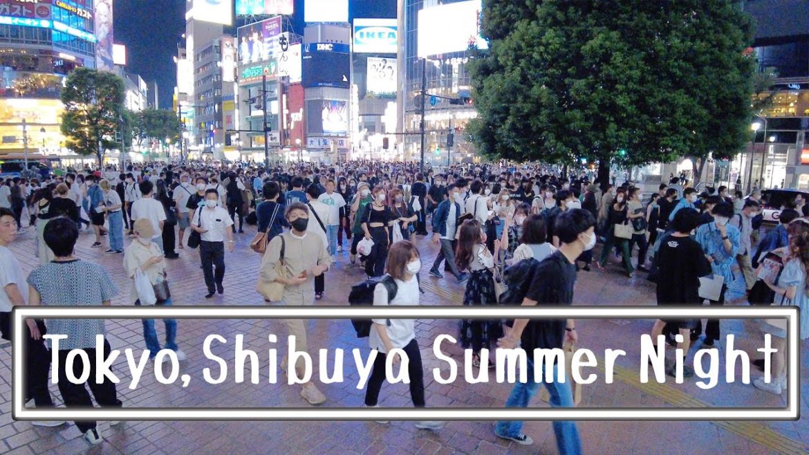 Shibuya Night Walk, Summer Night Crowded metropolis streets, Tokyo Japan, Aug 2022｜4K 60fps 渋谷・東京