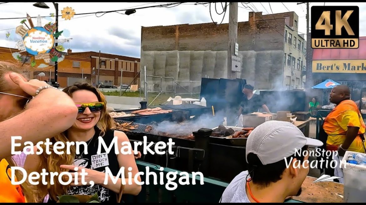 Detroit Eastern Market, Detroit Michigan | Walk Tour [4K]