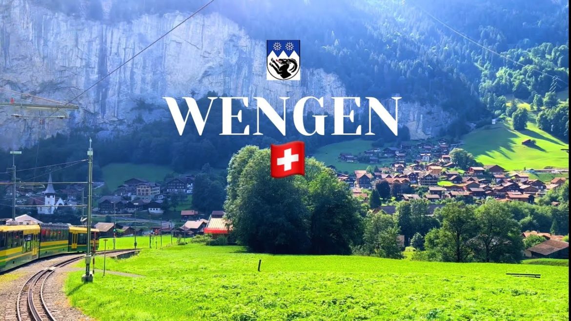 Charming Swiss Village Wengen🇨🇭Lauterbrunnen to Wengen by Train / Switzerland 🇨🇭 [4K]