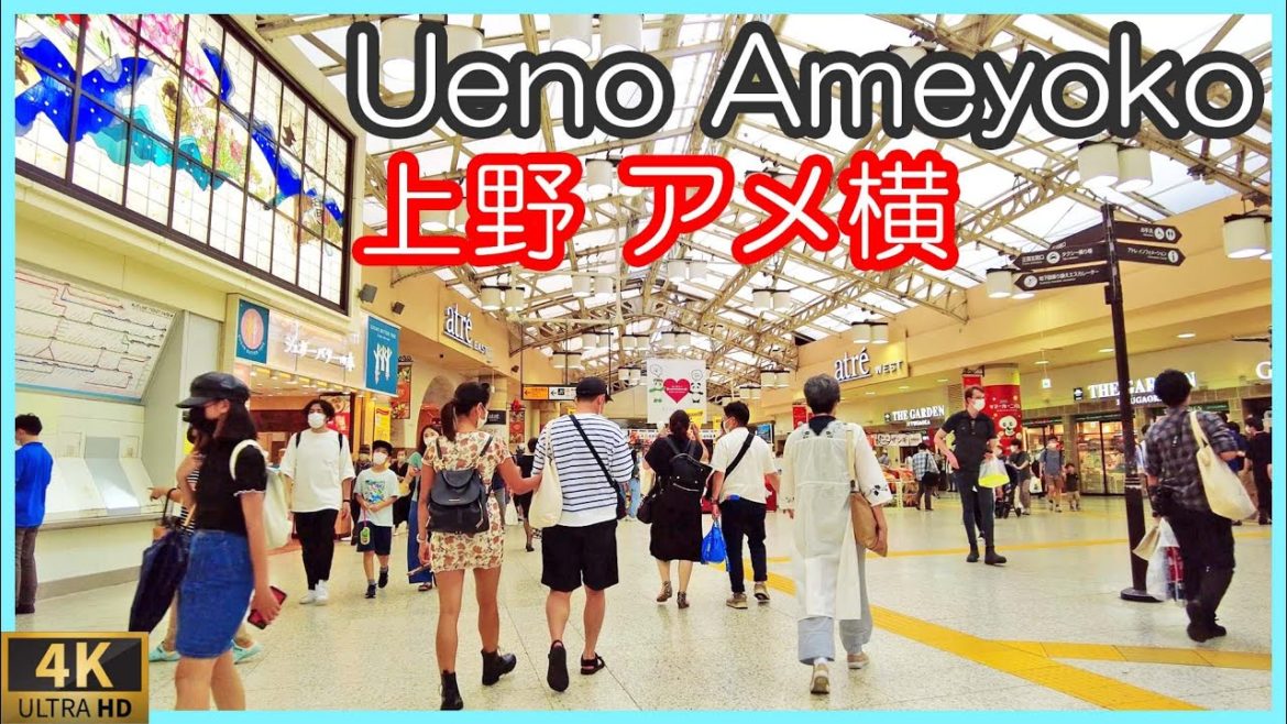 Tokyo walk 4K,Japan - ameyoko walking tour 2022 , walk around Ueno 上野 アメ横 散歩
