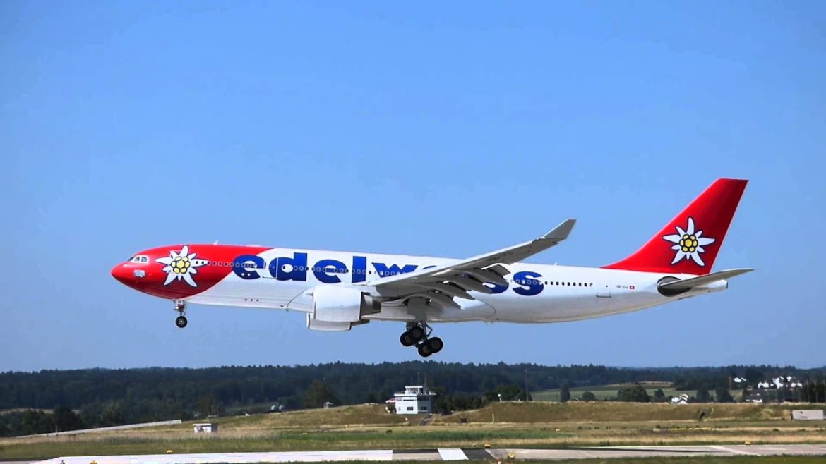 [FullHD] Edelweiss Air Airbus A330-200 landing at Zurich/ZRH/LSZH