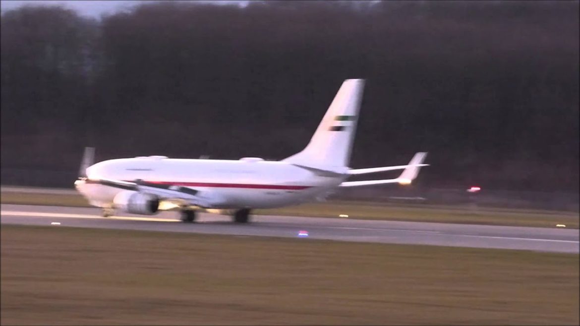[FullHD] Abu Dhabi Amiri Boeing 737-800BBJ landing at Geneva/GVA/LSGG