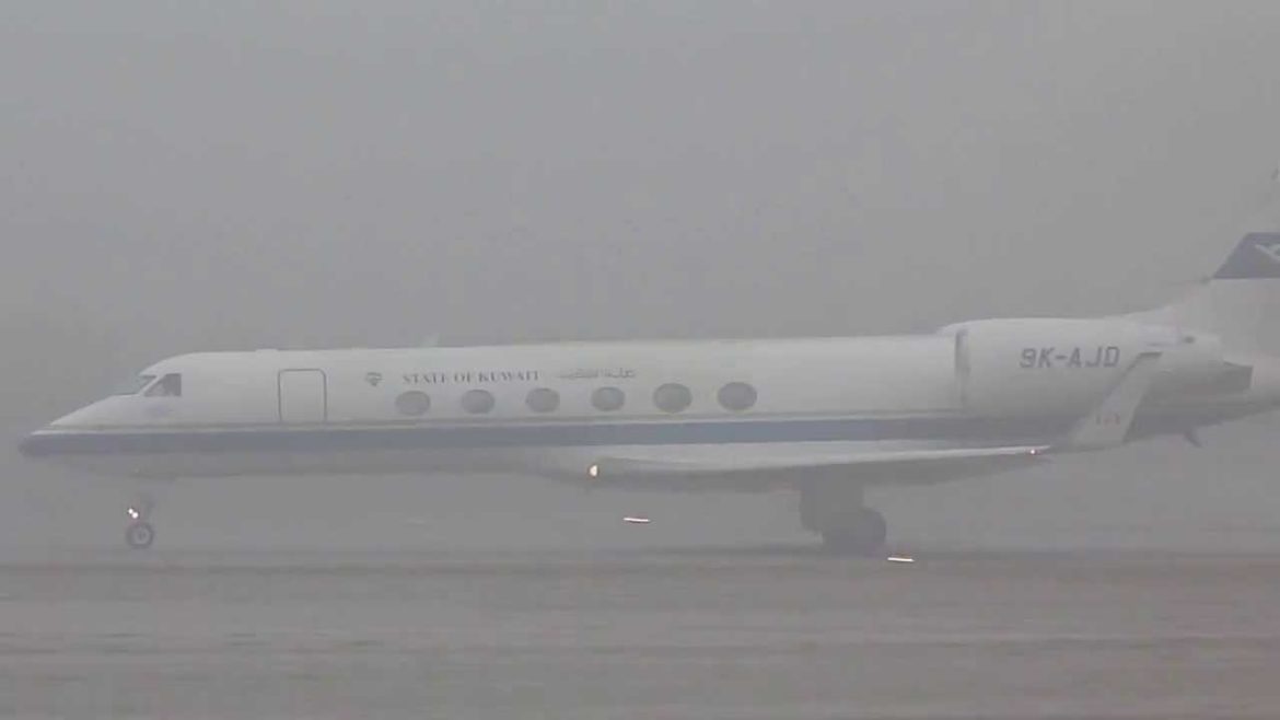 [HD] State of Kuwait Gulfstream G-V take off at Geneva/GVA/LSGG