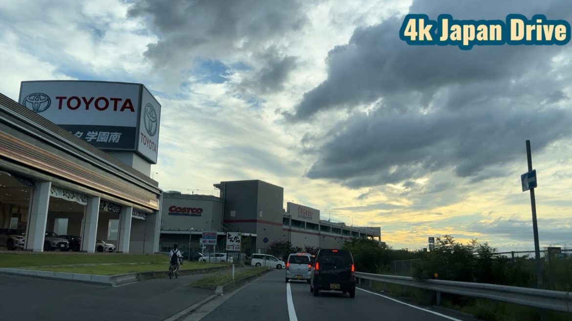 4K Japan Drive |Drive to Costco Kobe | American Supermarketمتجهون إلى سوبرماركت أمريكي باليابان コストコ