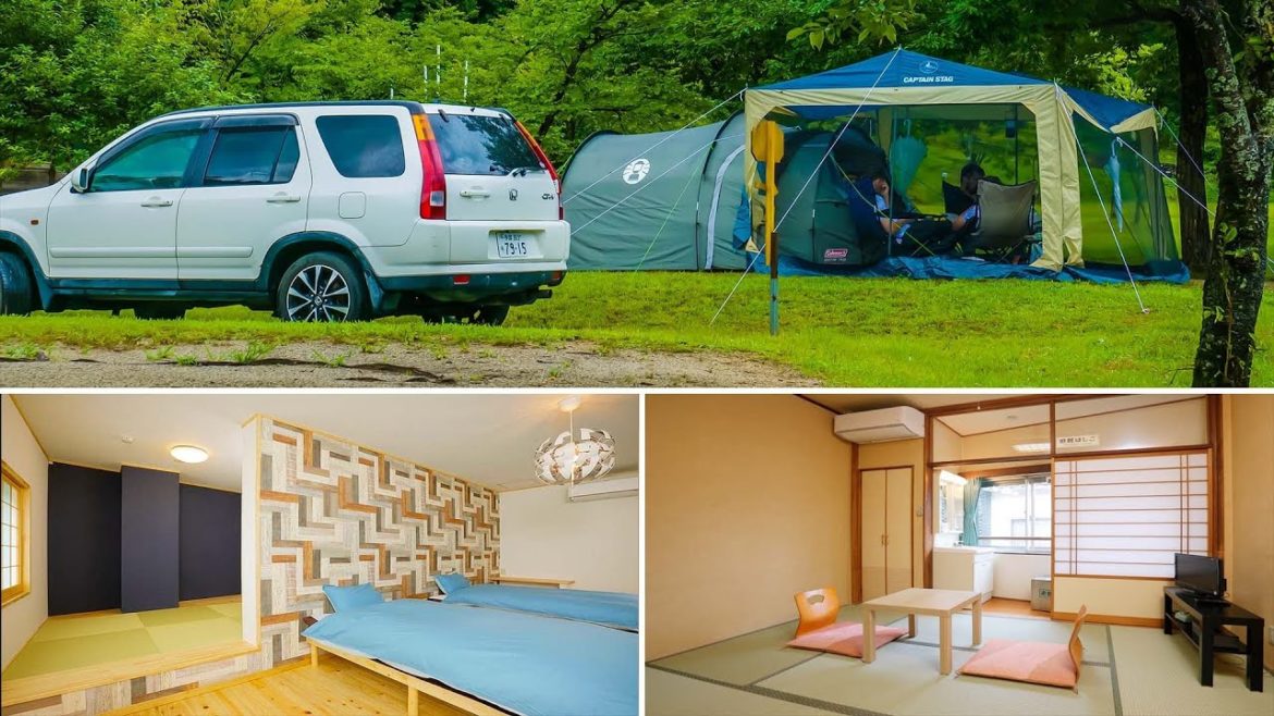 Road Trip 🚗  During Typhoon In Japan / Stayed On An Amazing Campground 🏕 And Japanese Guest House 🏨