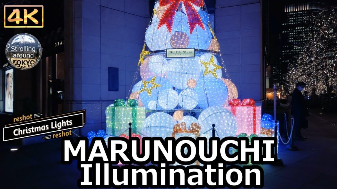 MARUNOUCHI Illumination Walking Tour - 4K Tokyo Japan