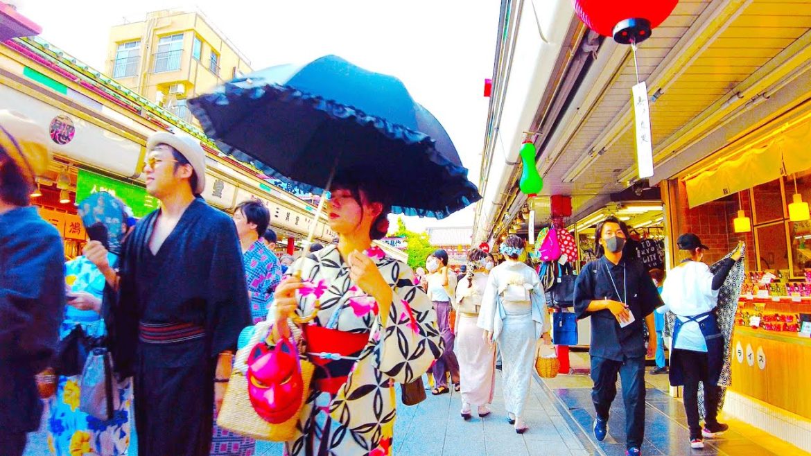 【4K】Tokyo Walk, Asakusa Main & Back Streets in Summer / 真夏に浅草の表裏道り＆地下道を歩き倒す【Japan】