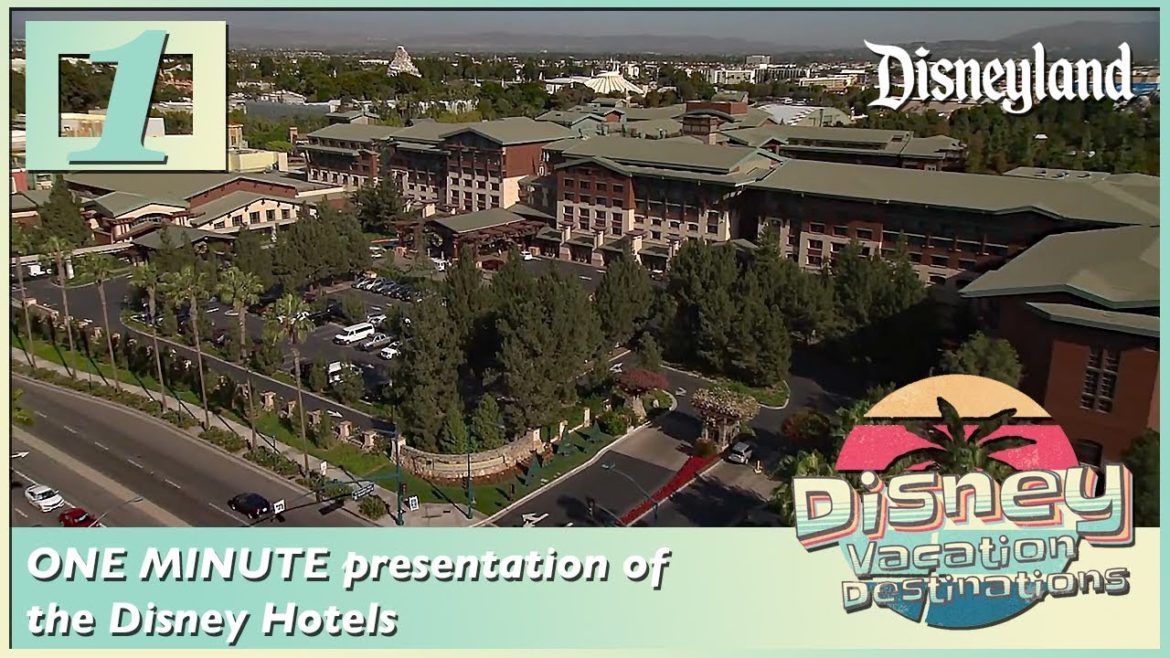 ONE MINUTE presentation⎪ of the Disney Hotels in Disneyland California